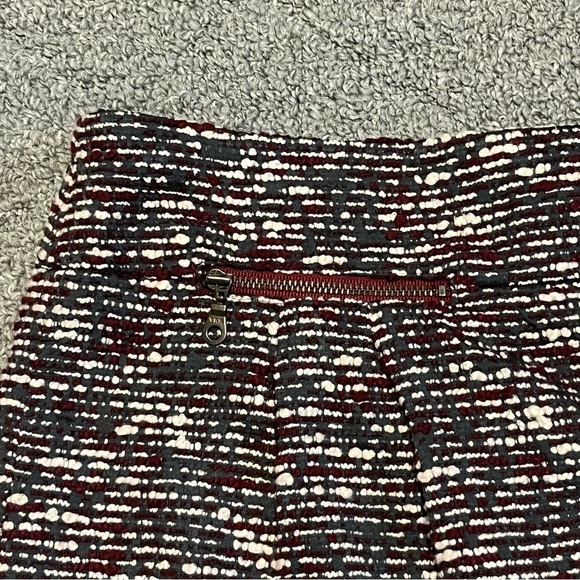LOFT Ann Taylor Skirt Womens 4P Multicolor Lined Zip Pockets Mini Textured - Picture 4 of 11